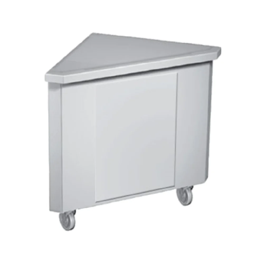 Delfield SC-TRI 40 Inch Mobile Enclosed Triangle Serving Counter Stainless Steel with 5 Inch Casters Delfield SC-TRI 40 Inch Mobile Enclosed Triangle Serving Counter Stainless Steel with 5 Inch Casters