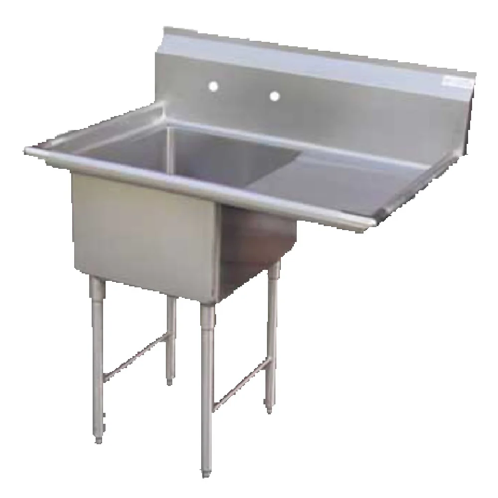 GSW USA SE18181R24 45 Inch Sink One Compartment Stainless Steel with Right Drainboard