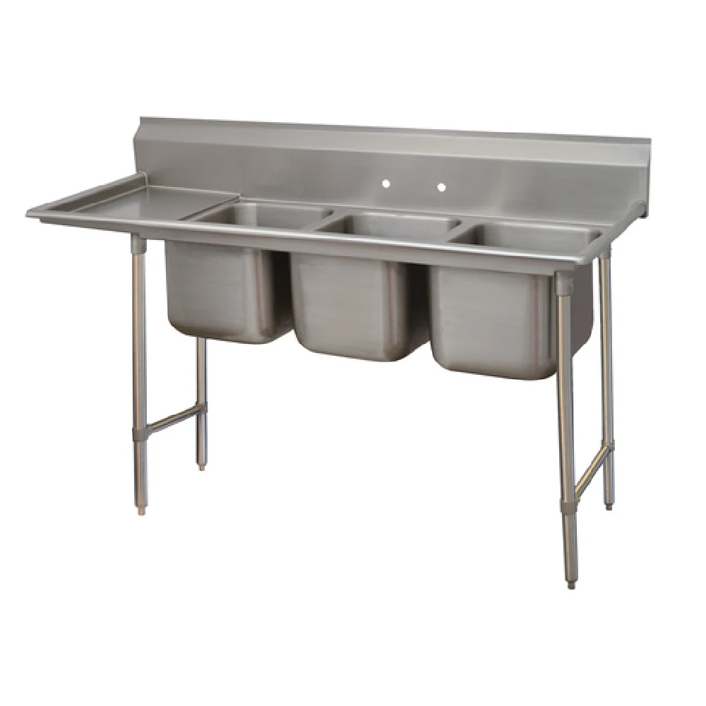 Advance Tabco 93-43-72-36L 120 Inch Regaline Sink with Left-hand Drainboard