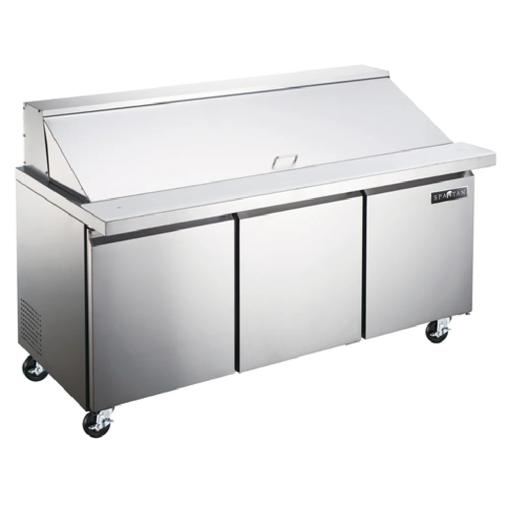 Spartan SST-72-30 70 Inch Three Section Refrigerated Counter with 18 cu ft Capacity