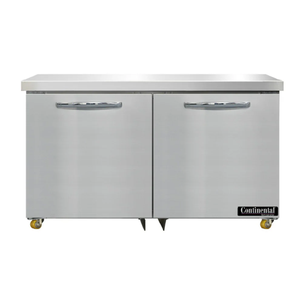 Continental Refrigerator D48N-U 48 Inch Stainless Steel 2 Section Undercounter Refrigerator