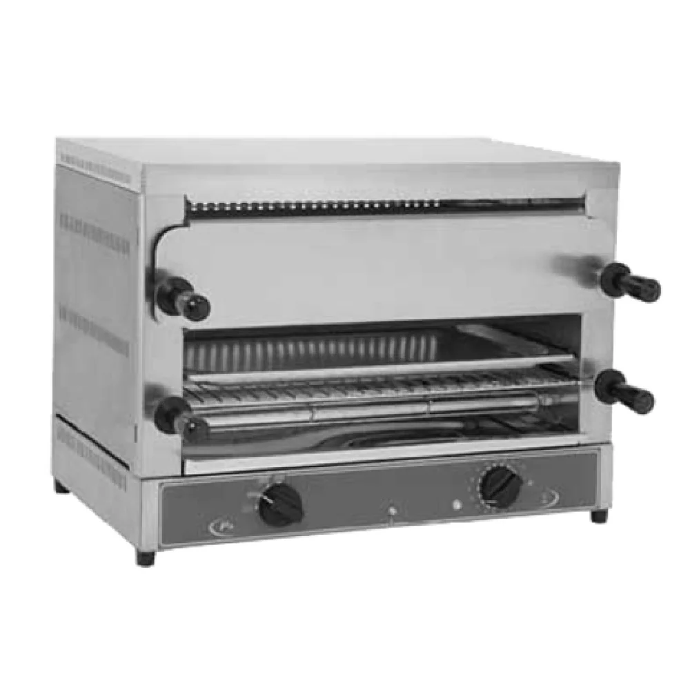 Equipex TS-327 25-1/2 Inch Toaster Oven Electric Double Shelf Stainless Steel with Heat Shield