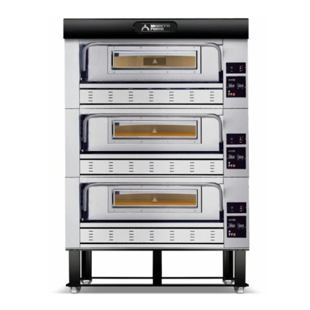 Moretti Forni P110G A3 44 Inch Deck-Type Gas Pizza Oven with Refractory Brick 220083 BTU Moretti Forni P110G A3 44 Inch Deck-Type Gas Pizza Oven with Refractory Brick 220083 BTU
