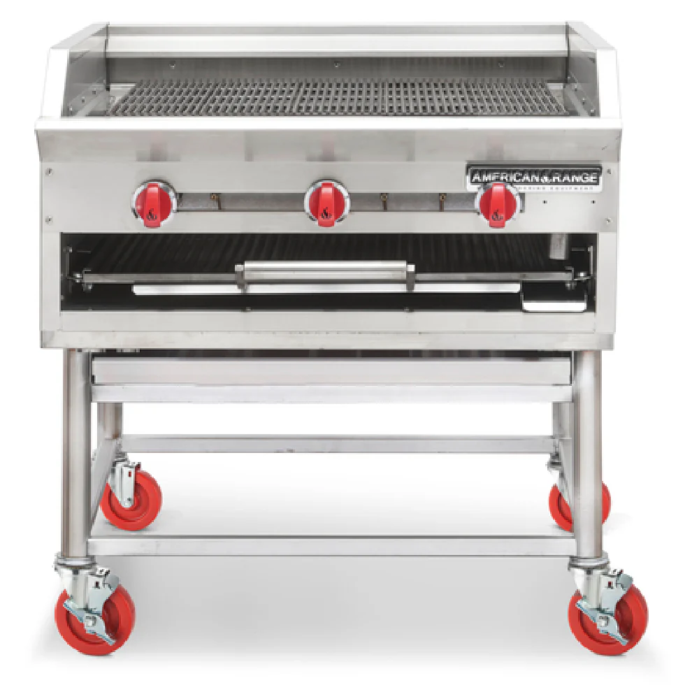 American Range HD34-CRBR-O_LP 34 Inch Heavy Duty Gas Charbroiler with 3 Burners 90000 BTU