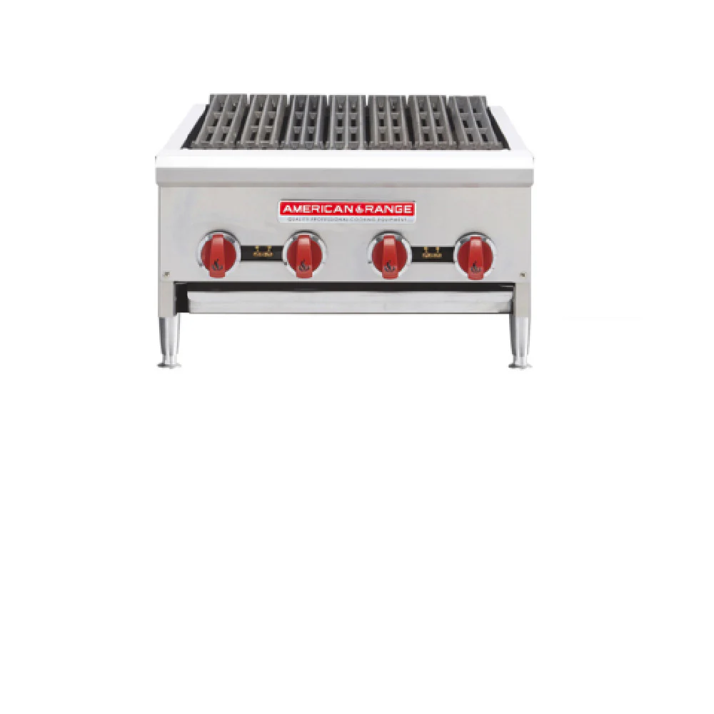 American Range ARRB-60_NAT 60 Inch Charbroiler Gas Countertop 10 Burners 150000 BTU