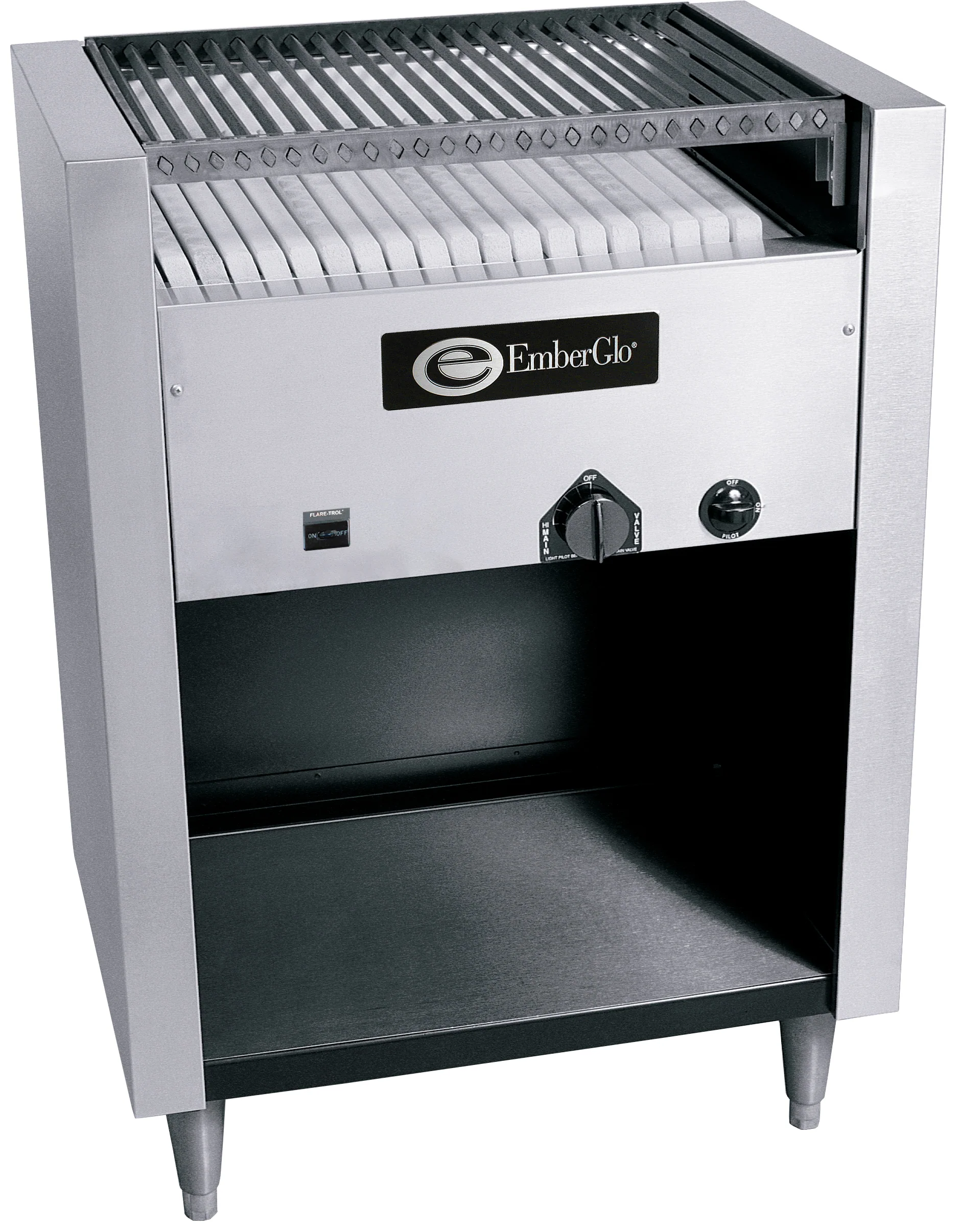 EmberGlo 25F-NAT-5010201 26 Inch Charbroiler Gas Floor Model with Ceramic Hearth 39600 BTU EmberGlo 25F-NAT-5010201 26 Inch Charbroiler Gas Floor Model with Ceramic Hearth 39600 BTU