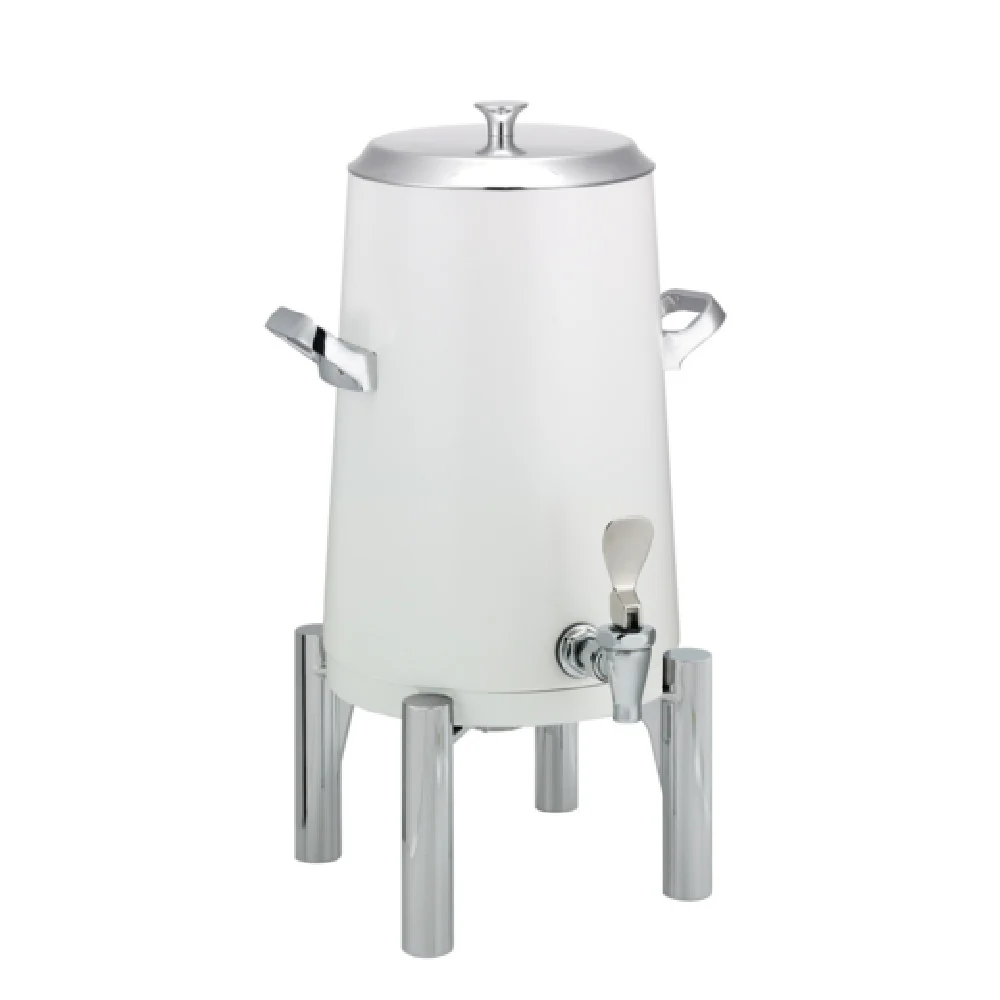 Service Ideas URN30VWHRNFL 13 Inch White FlameFree Thermo-Urn Stainless Vacuum - Beverage Dispenser Service Ideas URN30VWHRNFL 13 Inch White FlameFree Thermo-Urn Stainless Vacuum - Beverage Dispenser