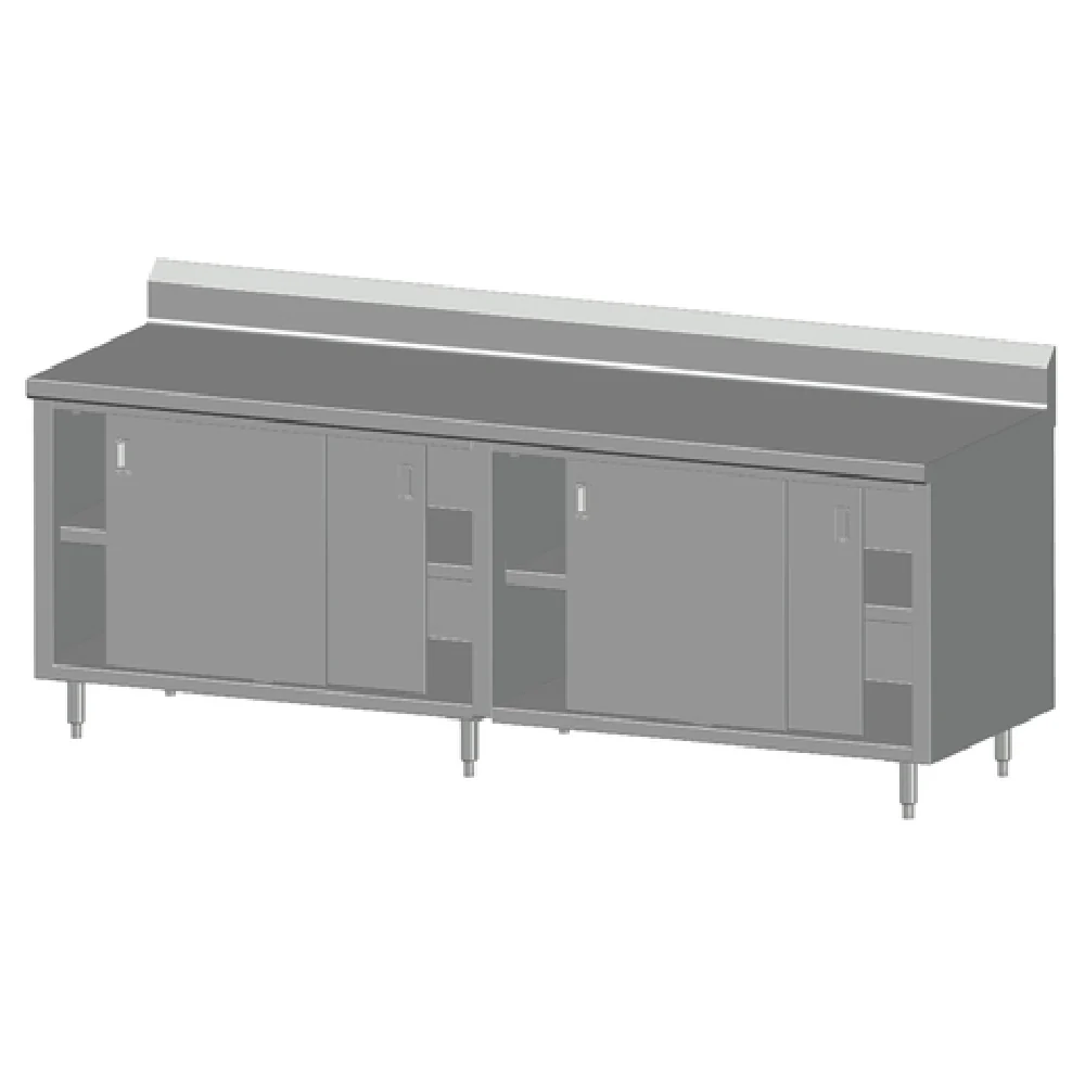 SPG International 7CBT-24BD Universal Stainless Work Table Cabinet Base With Sliding Doors 84 SPG International 7CBT-24BD Universal Stainless Work Table Cabinet Base With Sliding Doors 84