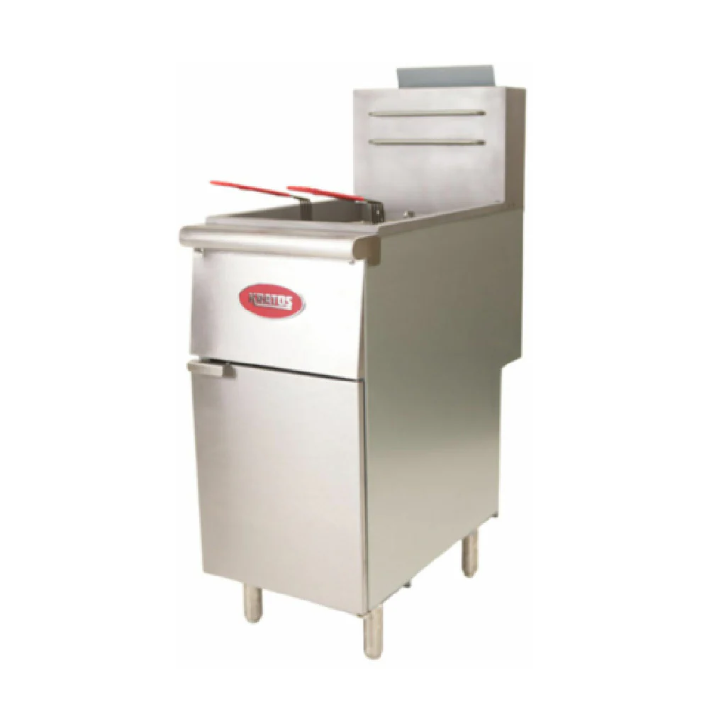 Hubert 67757 Kratos® Commercial Gas Floor Fryer (3) Burners 40 Lb. Capacity