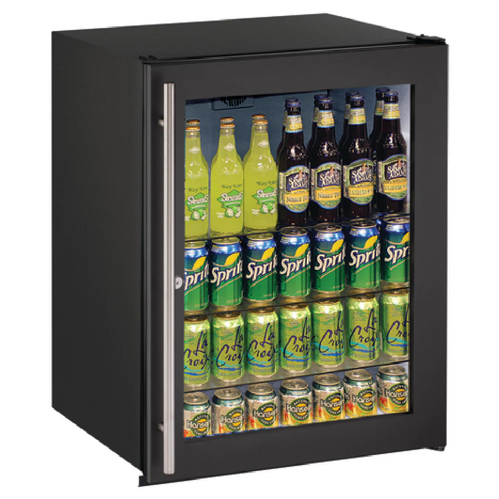 U-Line Corporation U-ADA24RGLB-13B 24 Inch Undercounter Refrigerator 5.4 cu ft with Glass Door