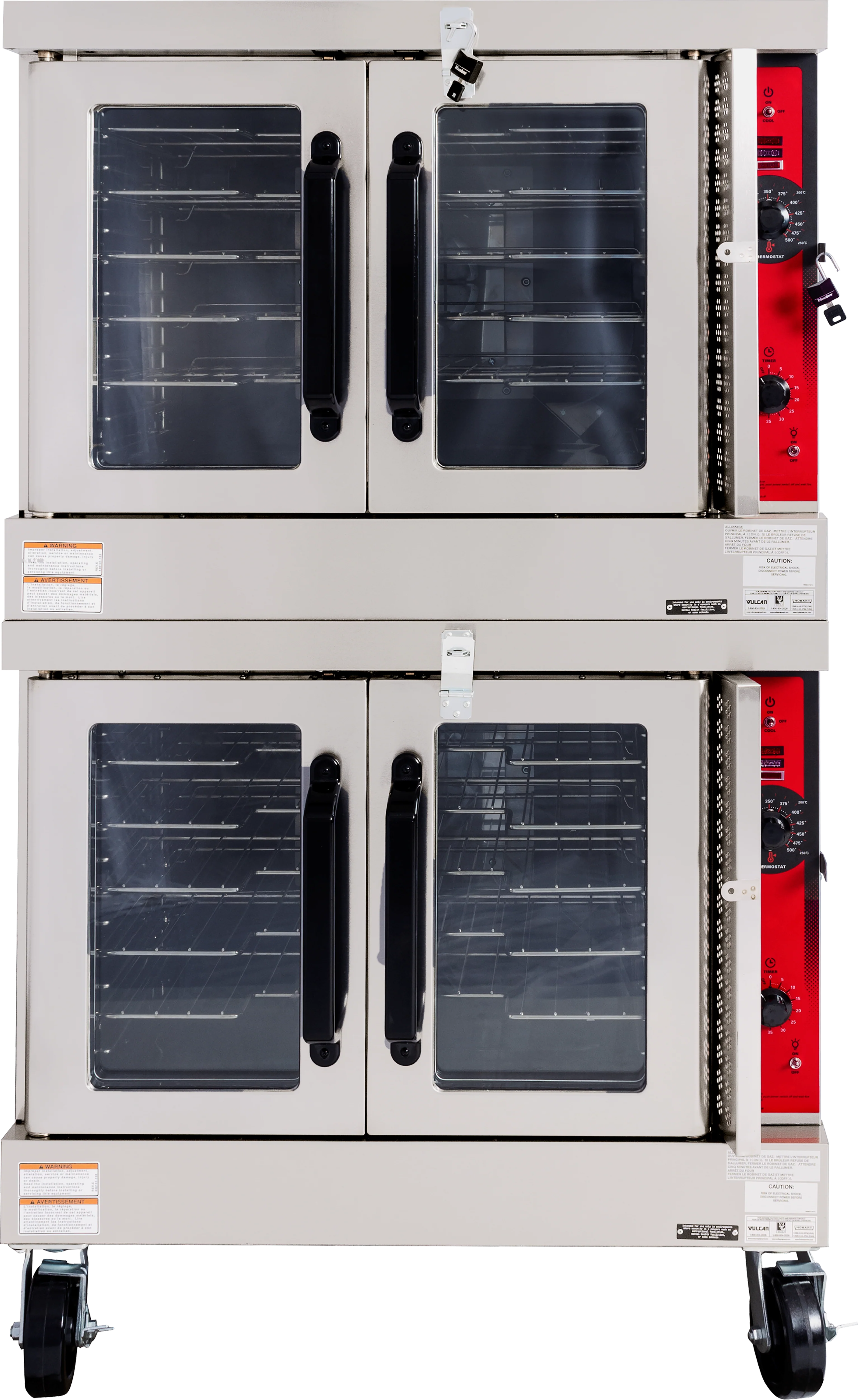 Vulcan VC44GD_NAT 40 Inch Gas Convection Oven Stainless Steel Double-deck with 5 Nickel Plated Racks 100000 BTU Vulcan VC44GD_NAT 40 Inch Gas Convection Oven Stainless Steel Double-deck with 5 Nickel Plated Racks 100000 BTU