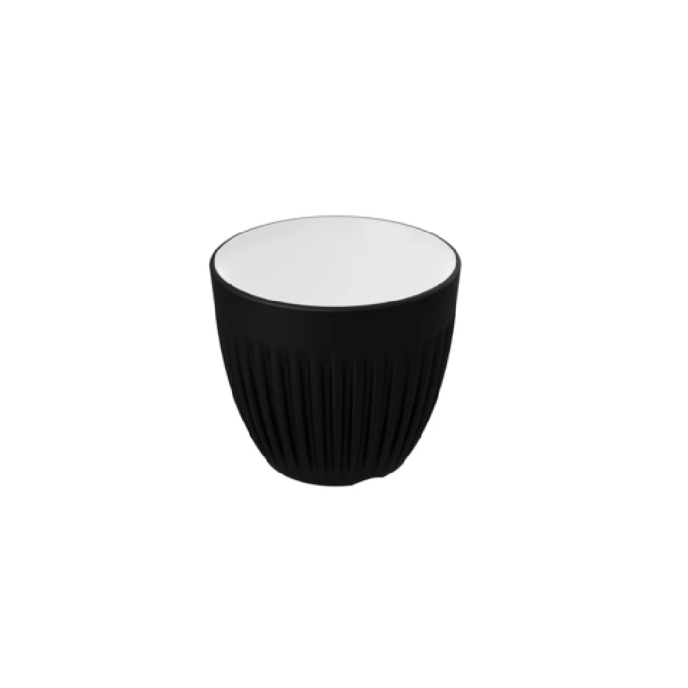 BauscherHepp TB5019 6.1 Oz Melamine Coffee Cup Chip and Stain Resistant Black