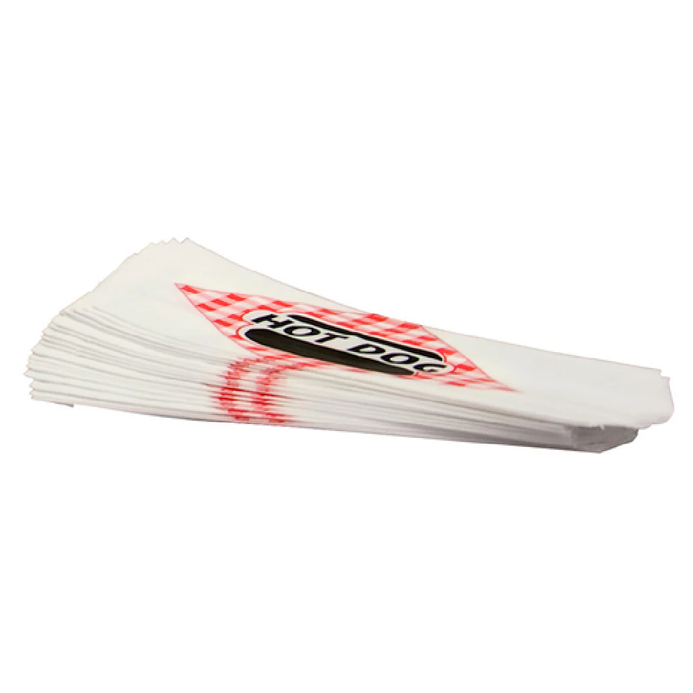 Winco 68001 10 Inch Hotdog Bags Paper (1000 Bags Per Box) with Descriptors Winco 68001 10 Inch Hotdog Bags Paper (1000 Bags Per Box) with Descriptors