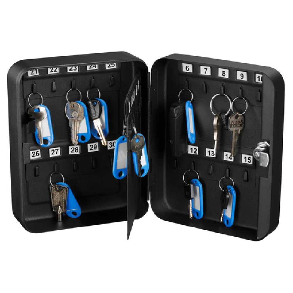 Alpine Industries ADI681-30-BLK 6.4 Inch Steel Key Cabinet Key Lock Black Finish Alpine Industries ADI681-30-BLK 6.4 Inch Steel Key Cabinet Key Lock Black Finish