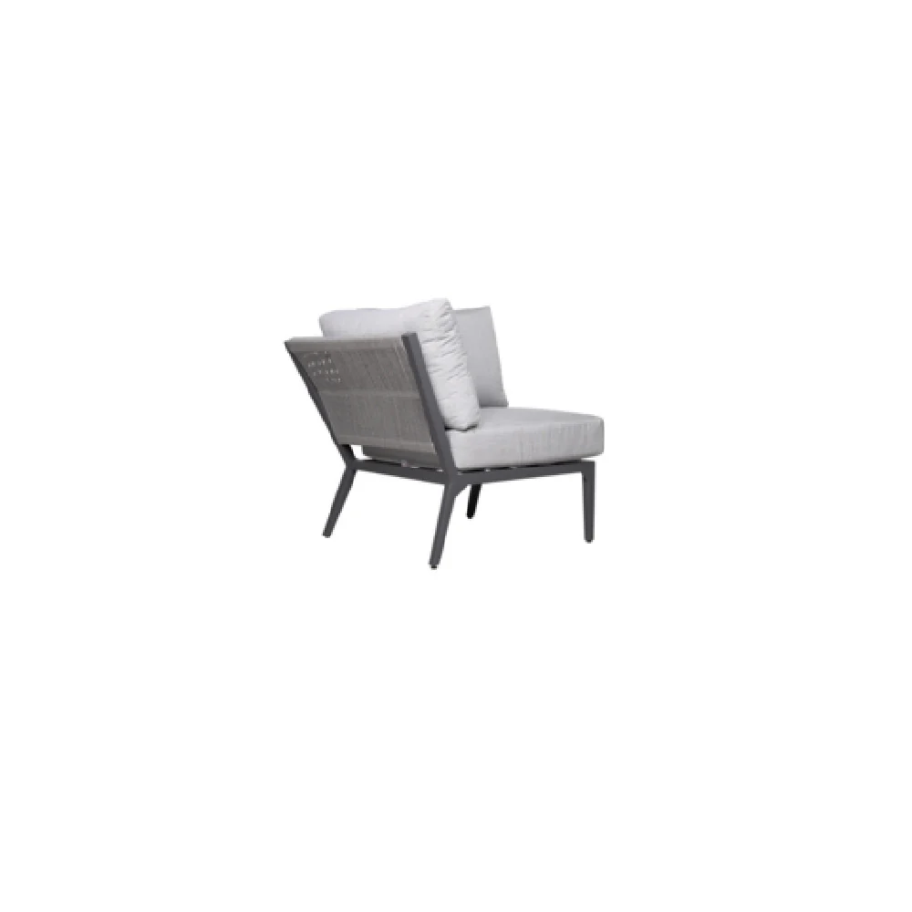 Plantation Prestige Commercial Furniture 8810100-015402 33 Inch Acadia Corner Section Gunmetal Grey Finish with Sunbrella Cushions Plantation Prestige Commercial Furniture 8810100-015402 33 Inch Acadia Corner Section Gunmetal Grey Finish with Sunbrella Cushions