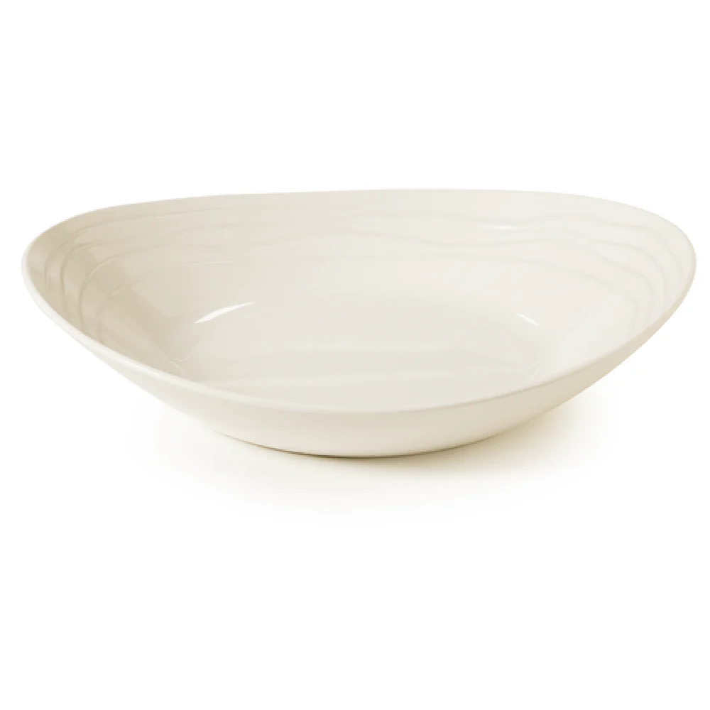 GET Enterprises B-40-AW 11-1/2 Inch Oval Bowl 1.3 Quarts Textured Rim Melamine GET Enterprises B-40-AW 11-1/2 Inch Oval Bowl 1.3 Quarts Textured Rim Melamine