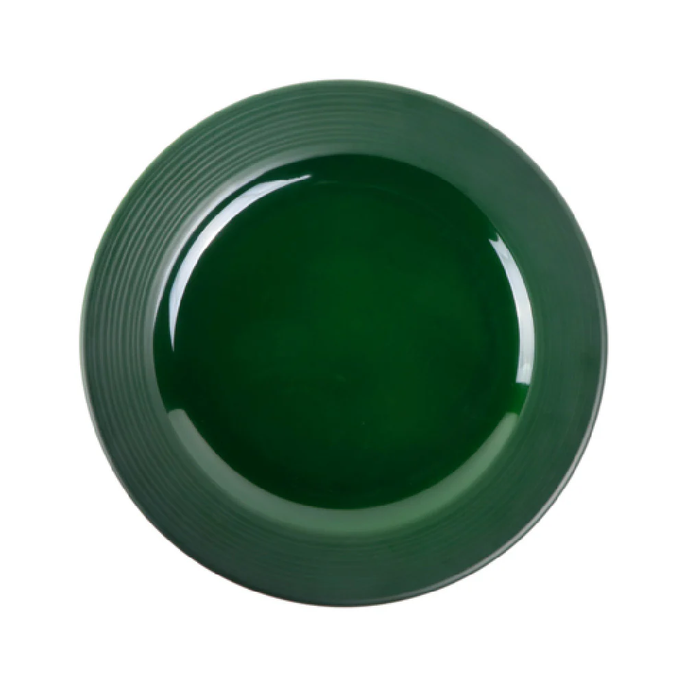 GET Enterprises DGP9R-GRG 9 Inch Round Plate Green Glaze Melamine BPA Free