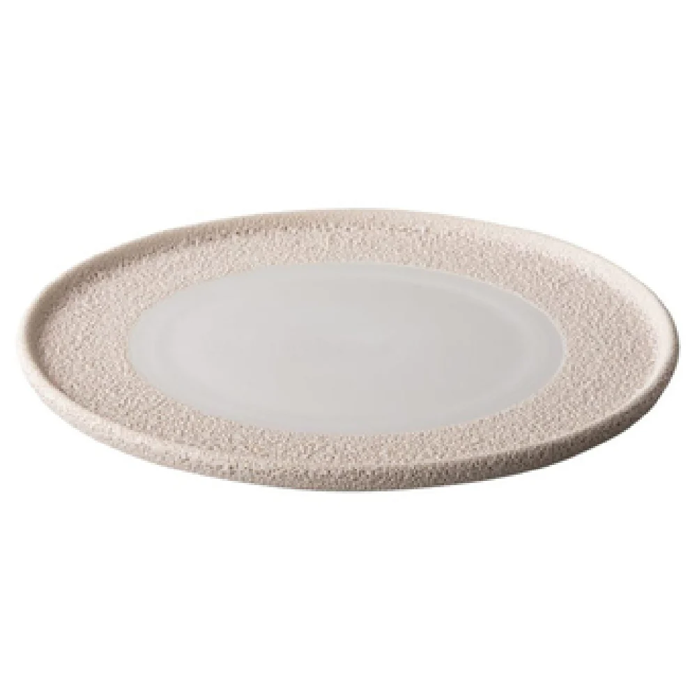 BauscherHepp RD18525 11 Inch Diameter Plate Vitrified China Vulcanic White
