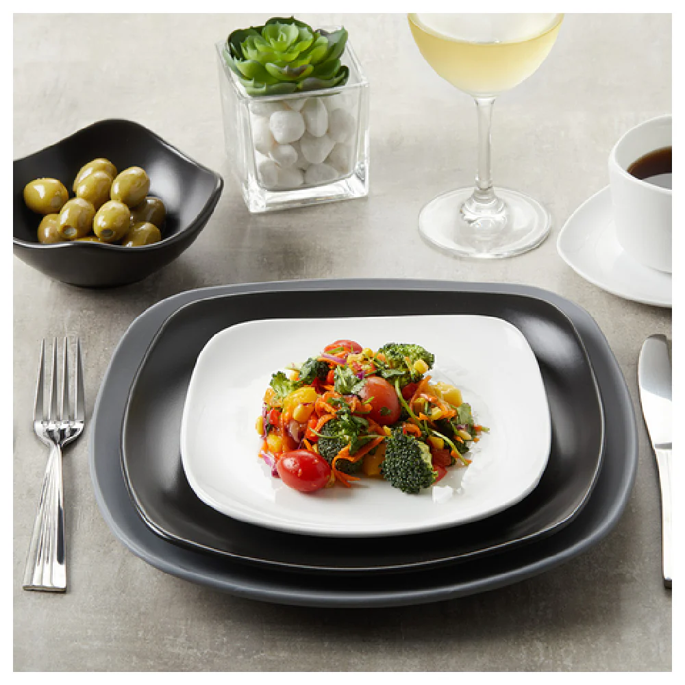 International Tableware QP-20-MG 11.63 Inch Square Plate Lead Free Porcelain Matte Grey International Tableware QP-20-MG 11.63 Inch Square Plate Lead Free Porcelain Matte Grey
