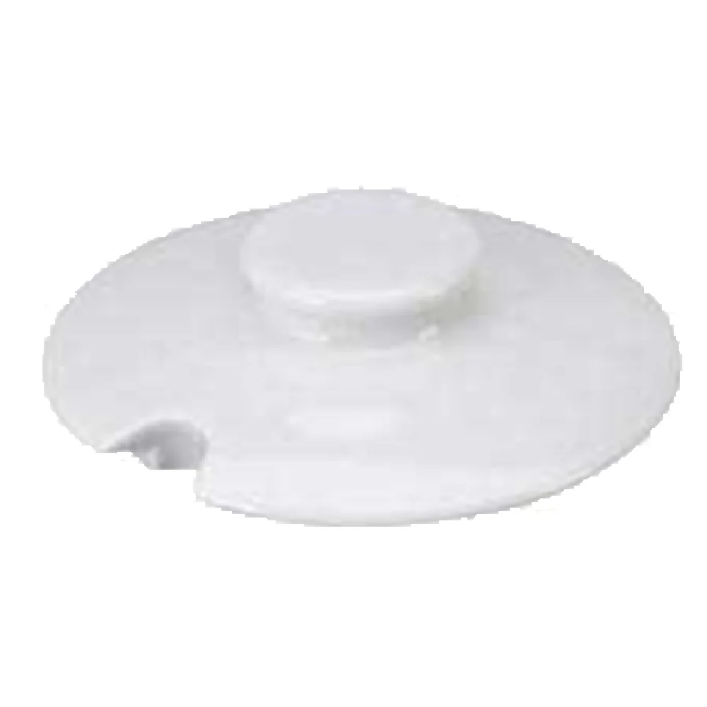 Vertex China CB-4SL 2-3/8 Inch Bouillon Lid Embossed Porcelain Bright White