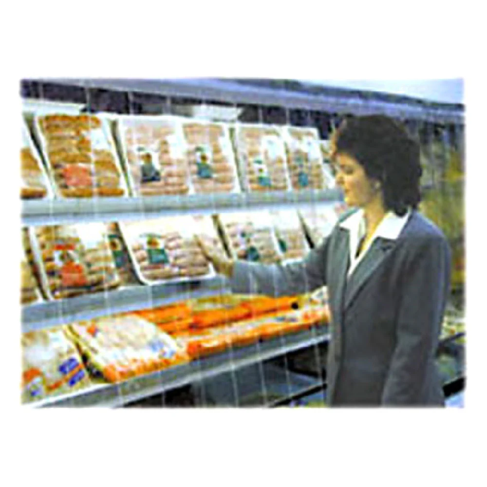 Curtron C-24 48 Inch Clear PVC Strip Curtain with Weighted Bottoms and Tear-Resistant Material