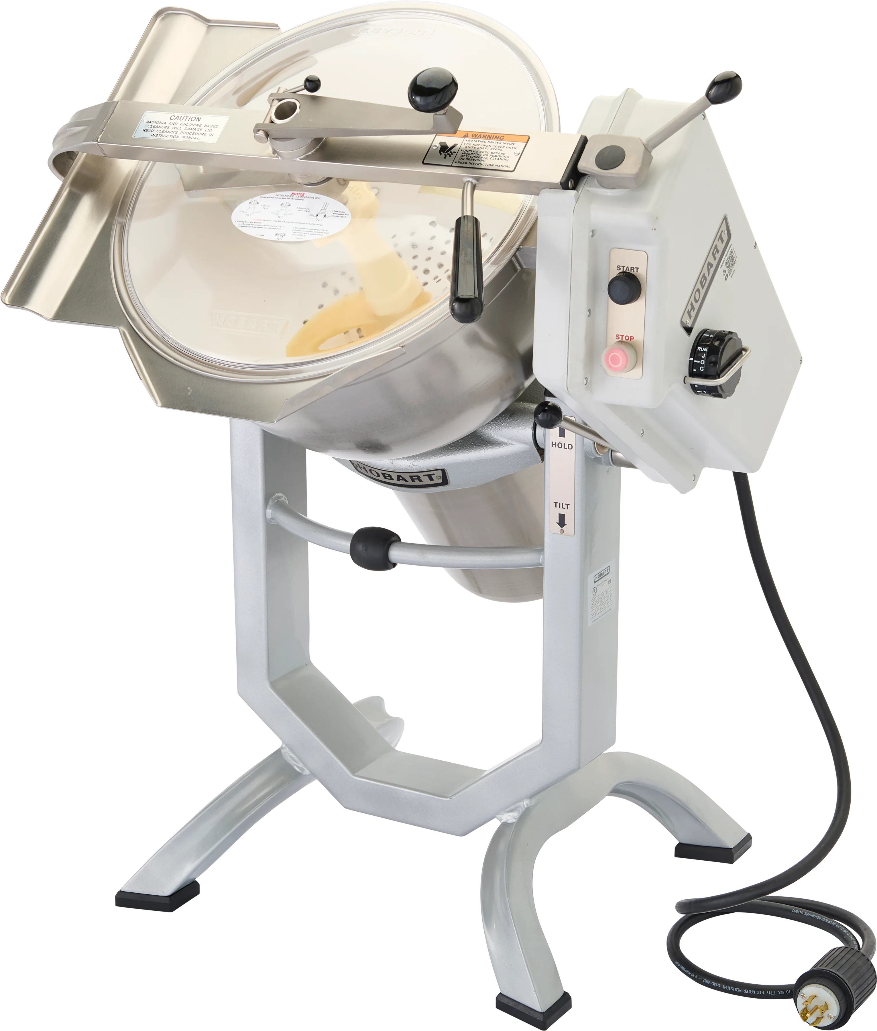 Hobart HCM450-61 55 Inch Cutter Mixer Electric Stainless Steel with Cut-Mix and Knead-Mix Attachments Hobart HCM450-61 55 Inch Cutter Mixer Electric Stainless Steel with Cut-Mix and Knead-Mix Attachments