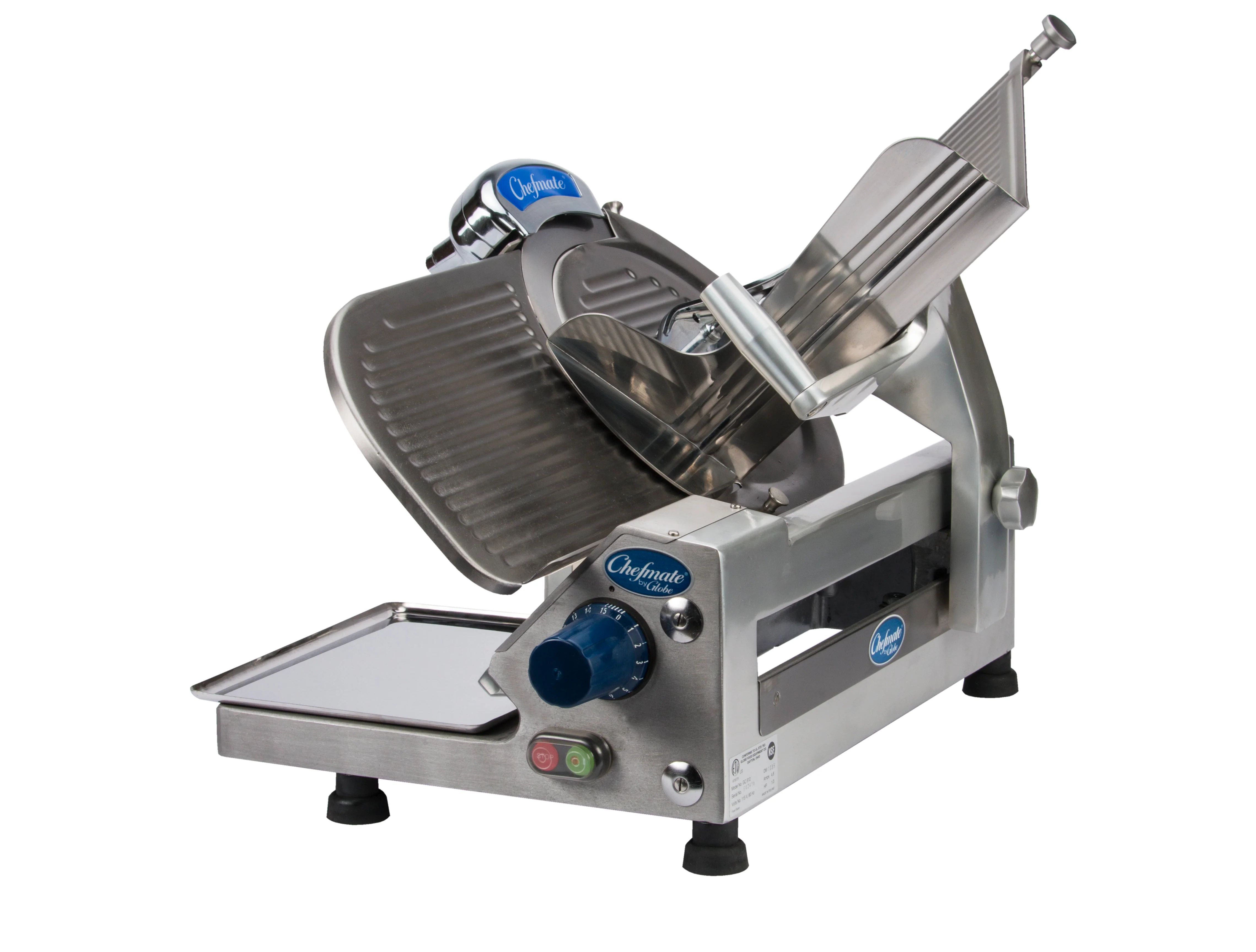 Globe GC512 12 Inch Diameter Electric Food Slicer Stainless Steel and Aluminum with Top Mounted Removable Sharpener