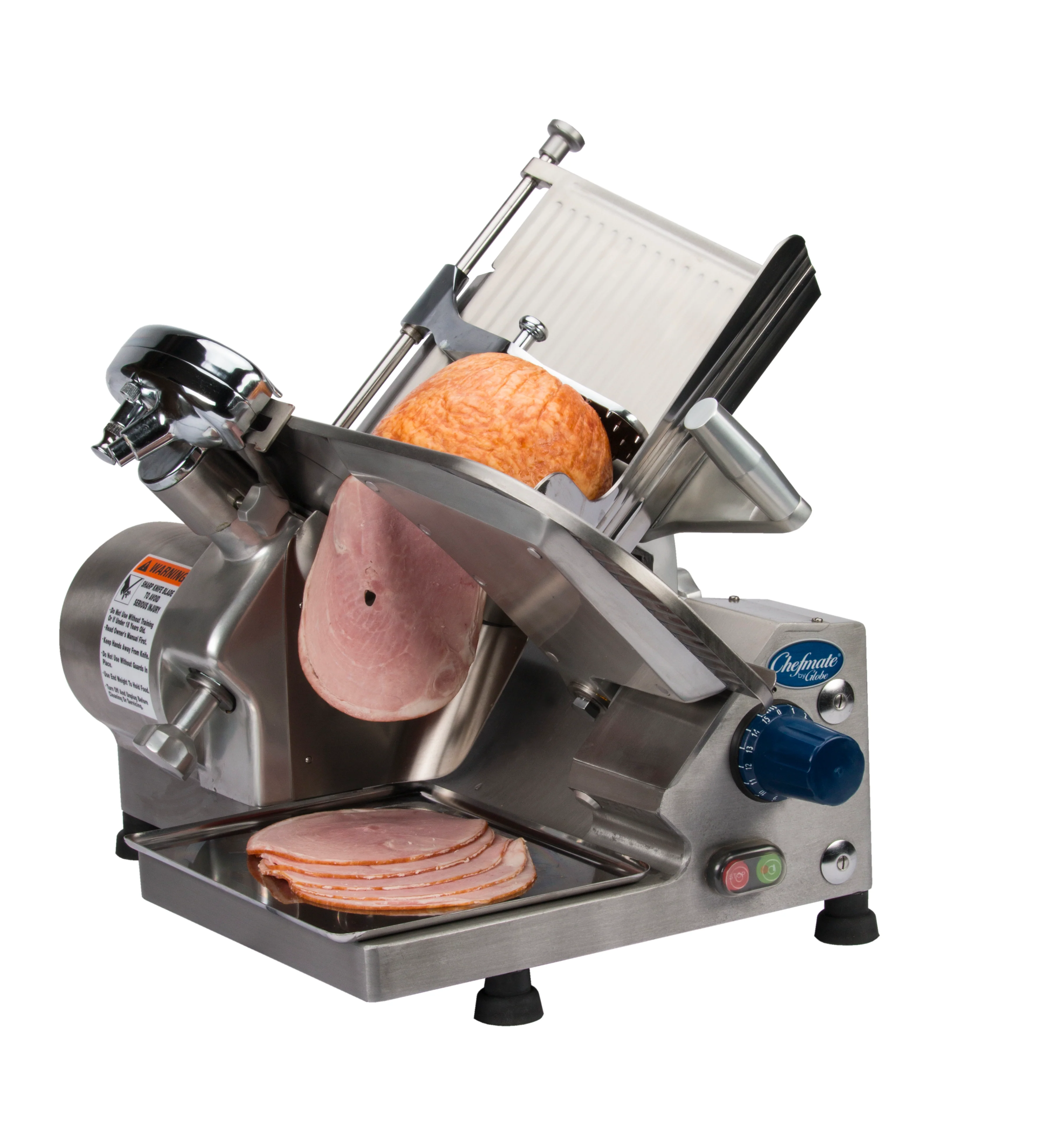 Globe GC512 12 Inch Diameter Electric Food Slicer Stainless Steel and Aluminum with Top Mounted Removable Sharpener Globe GC512 12 Inch Diameter Electric Food Slicer Stainless Steel and Aluminum with Top Mounted Removable Sharpener