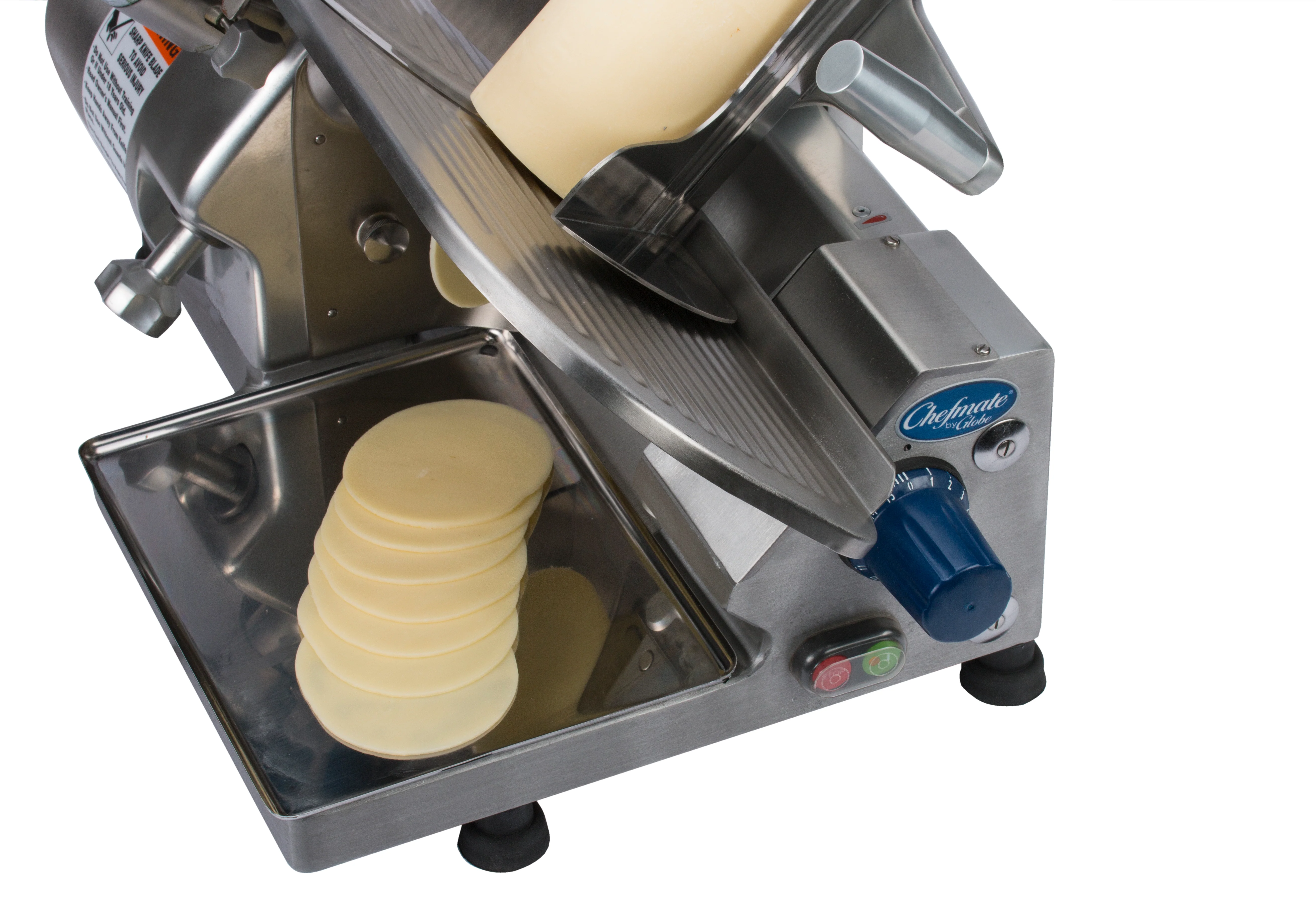 Globe GC512 12 Inch Diameter Electric Food Slicer Stainless Steel and Aluminum with Top Mounted Removable Sharpener Globe GC512 12 Inch Diameter Electric Food Slicer Stainless Steel and Aluminum with Top Mounted Removable Sharpener