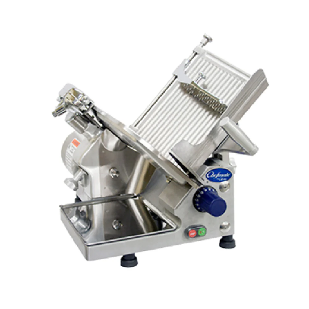 Globe GC512 12 Inch Diameter Electric Food Slicer Stainless Steel and Aluminum with Top Mounted Removable Sharpener Globe GC512 12 Inch Diameter Electric Food Slicer Stainless Steel and Aluminum with Top Mounted Removable Sharpener