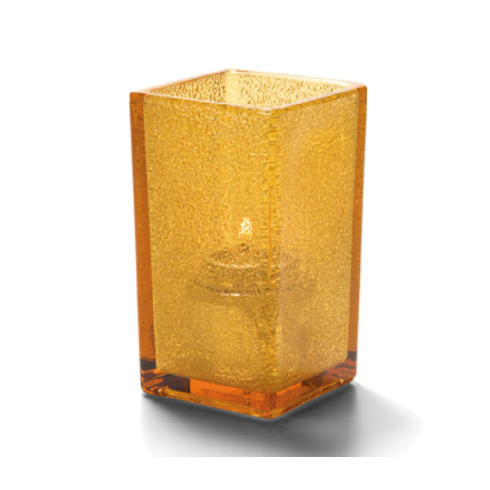 Hollowick 6109AJ 2-1/2 Inch Votive Lamp Glass Amber Jewel with HD8 and HD15