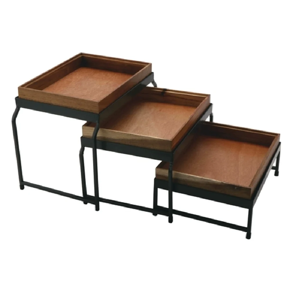 GET Enterprises IR-735-MG-1292UR 14-1/8 Inch Urban Renewal Nesting Stand Set 4-piece 3-tier GET Enterprises IR-735-MG-1292UR 14-1/8 Inch Urban Renewal Nesting Stand Set 4-piece 3-tier