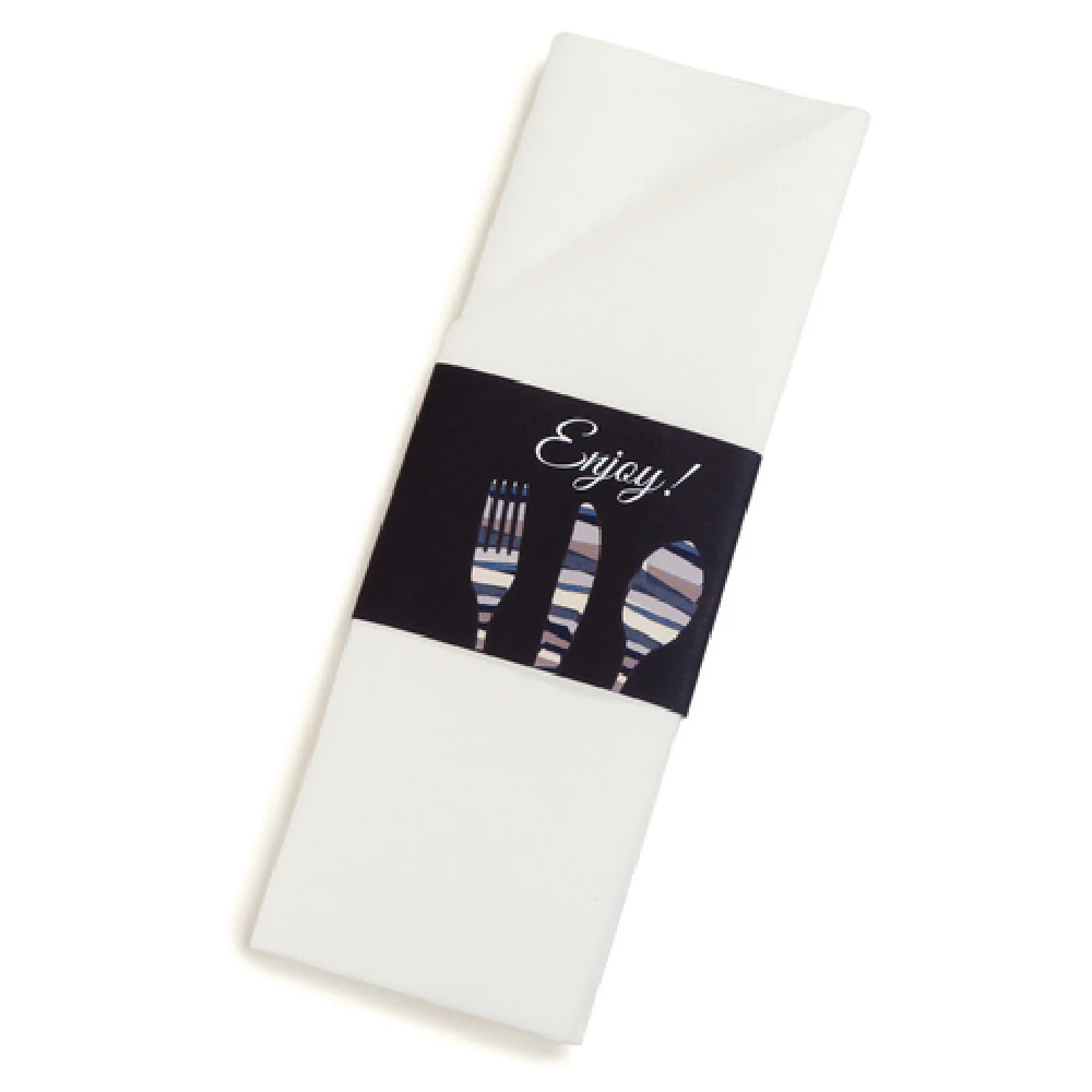 Dinex DXCTCADNS1003 16 Inch Napkin Sleeve Pre-loaded with Airlaid Black 300 Packs Dinex DXCTCADNS1003 16 Inch Napkin Sleeve Pre-loaded with Airlaid Black 300 Packs