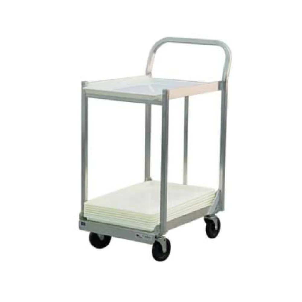 New Age Industrial 1194 21 Inch Sheet Pan Dolly 2 Tier Aluminum with Sides and Handle New Age Industrial 1194 21 Inch Sheet Pan Dolly 2 Tier Aluminum with Sides and Handle