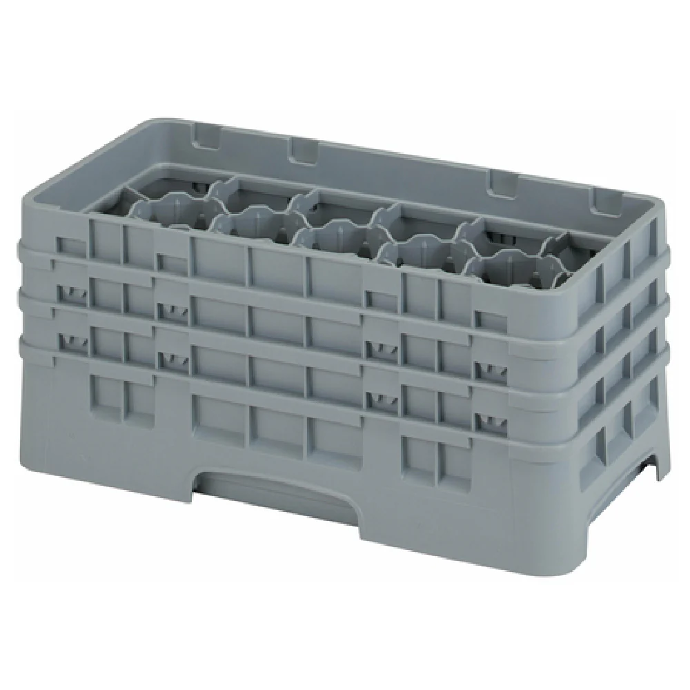 Cambro 17HS638151 10 Inch Half Size Dishwasher Rack with 3 Extenders Soft Gray