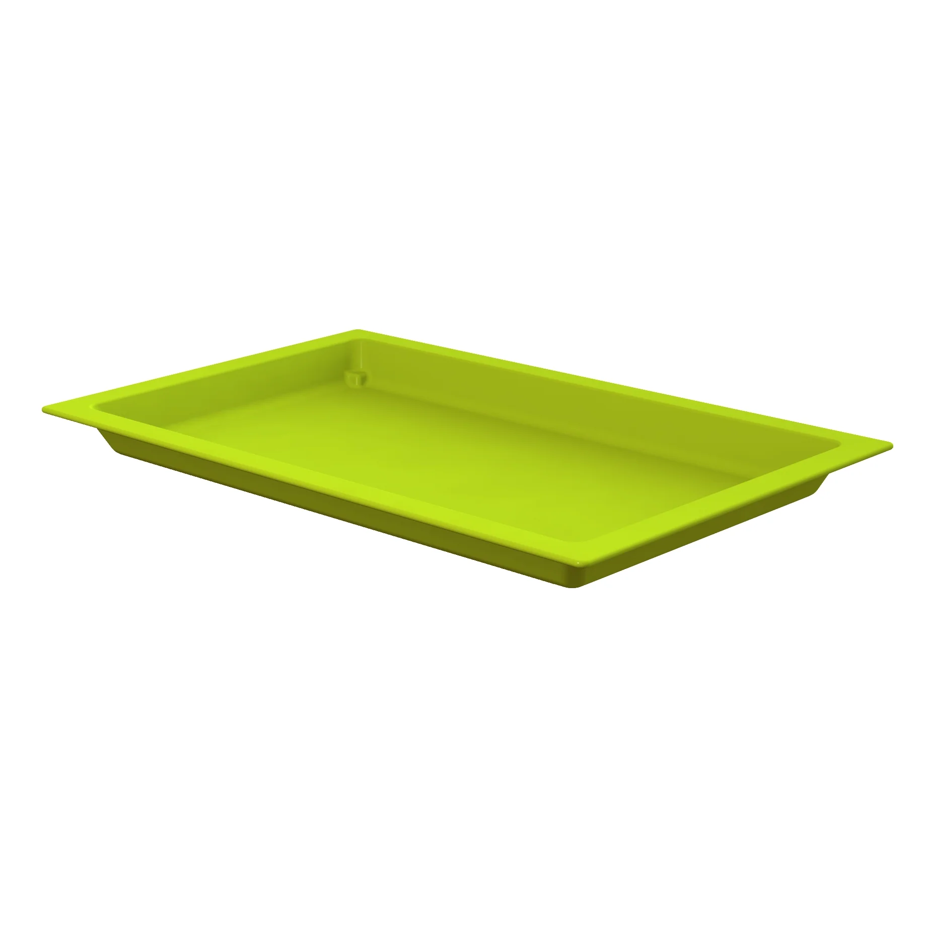 Tablecraft CW4048LG 21 Inch Full Size 4 Quart Rectangular Food Pan with Duracoat Aluminum Lime Green