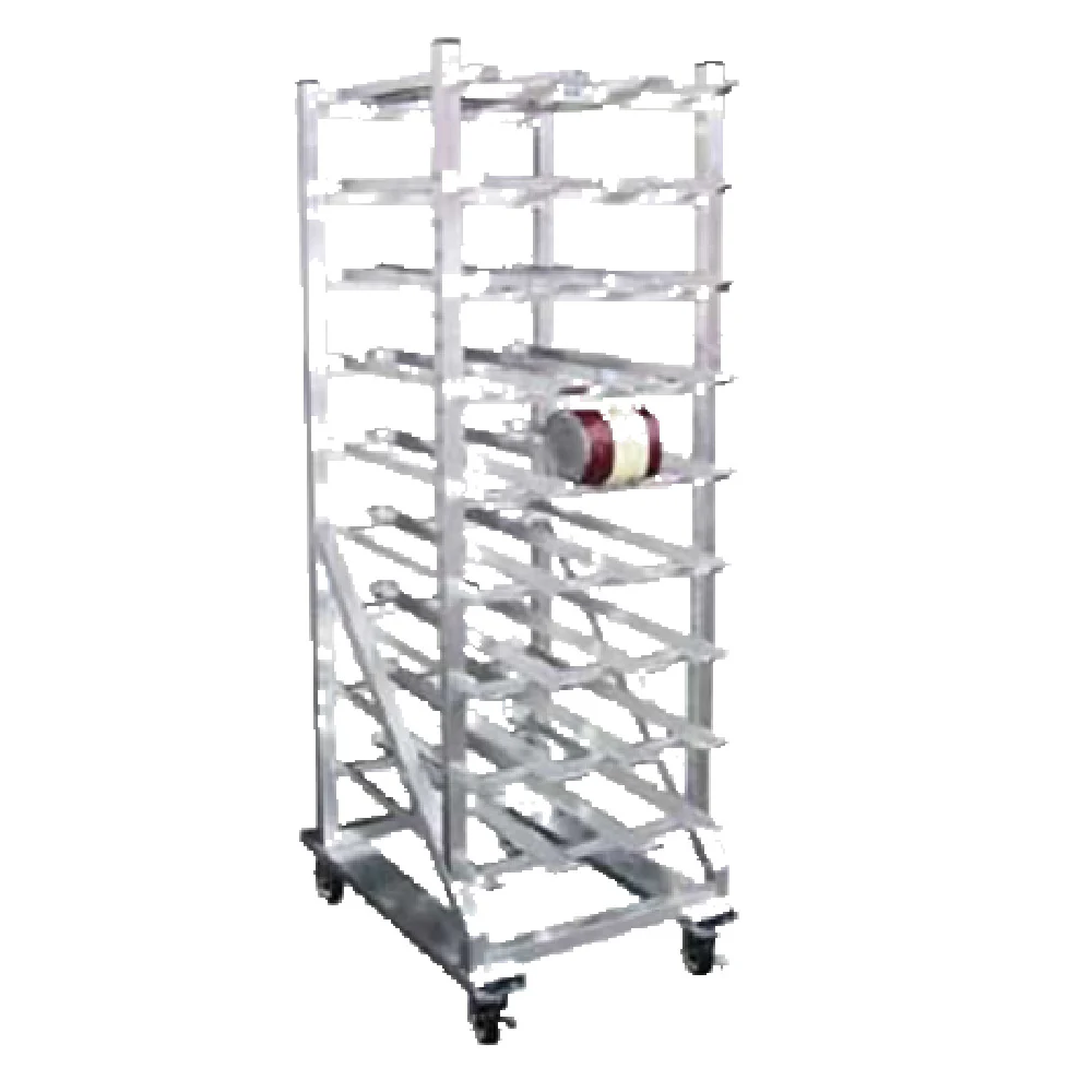 SPG International 4H1582 Kelmax Can Storage Rack Mobile Design Self Feeding Gravity Fed Shelves