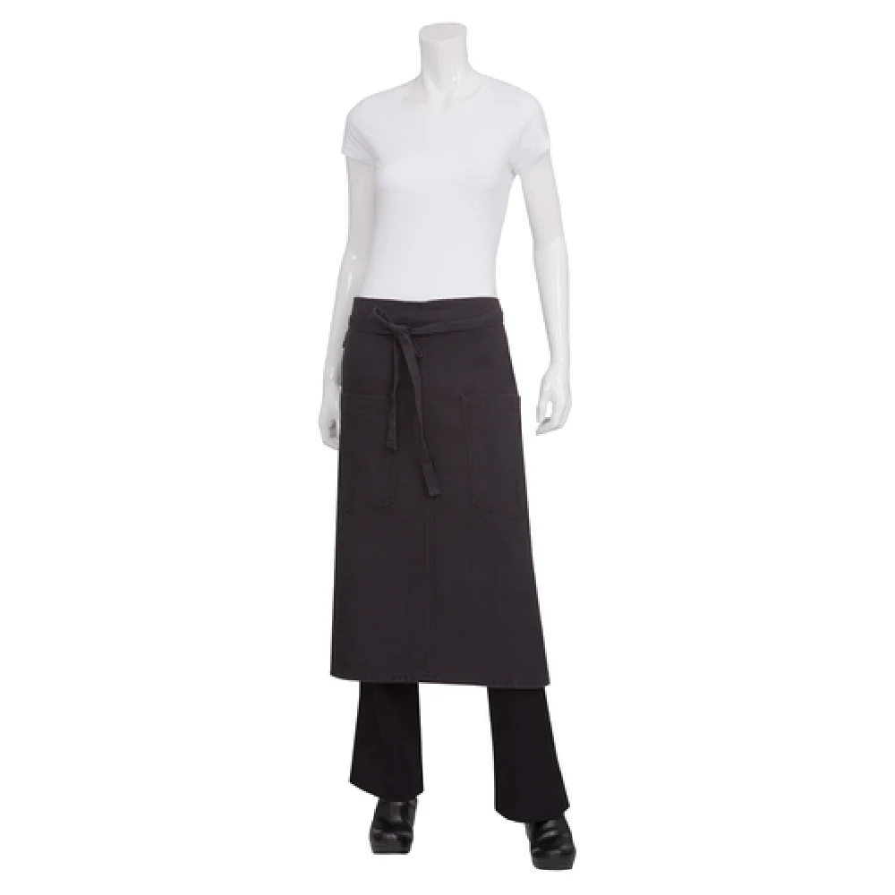 Chef Works ALWKV023SGY0 31 Inch Towel Loop Waist Apron Cotton Gray