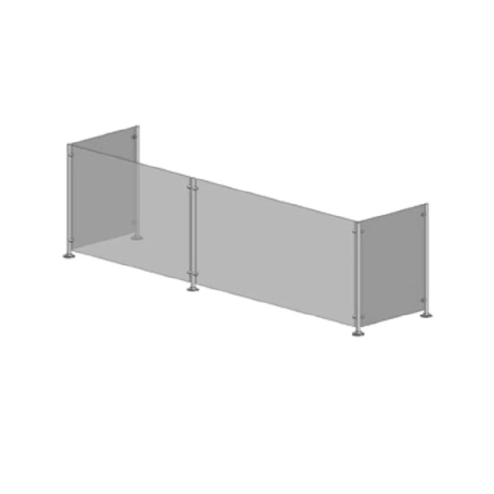 Premier Metal & Glass FM1V 24 Inch Sneeze Guard Stainless Steel Front Mount with End Panels Premier Metal & Glass FM1V 24 Inch Sneeze Guard Stainless Steel Front Mount with End Panels