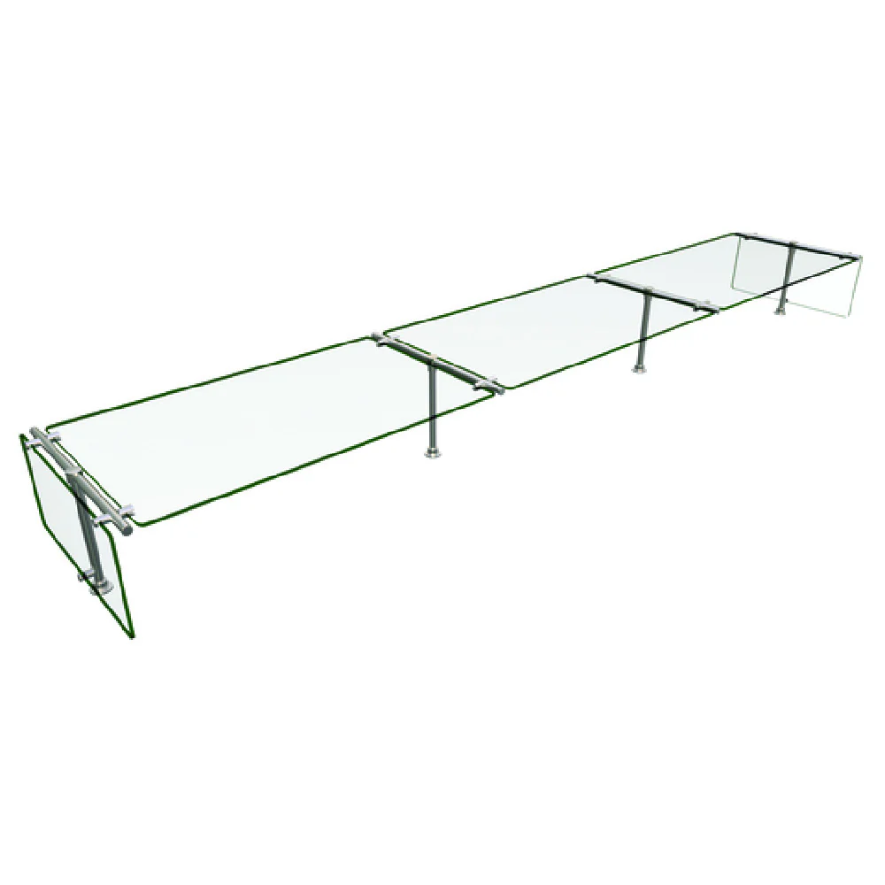 Hatco ES53-108 108 Inch Sneeze Guard Self-Service Stationary Double-Sided