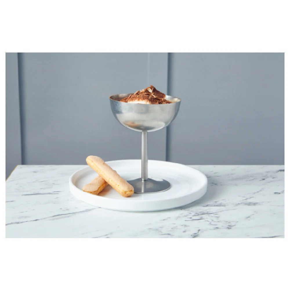 Steelite GWSUNS13V 5.125 Inch Ice Cream Cup Stemmed Unique Stainless Steel