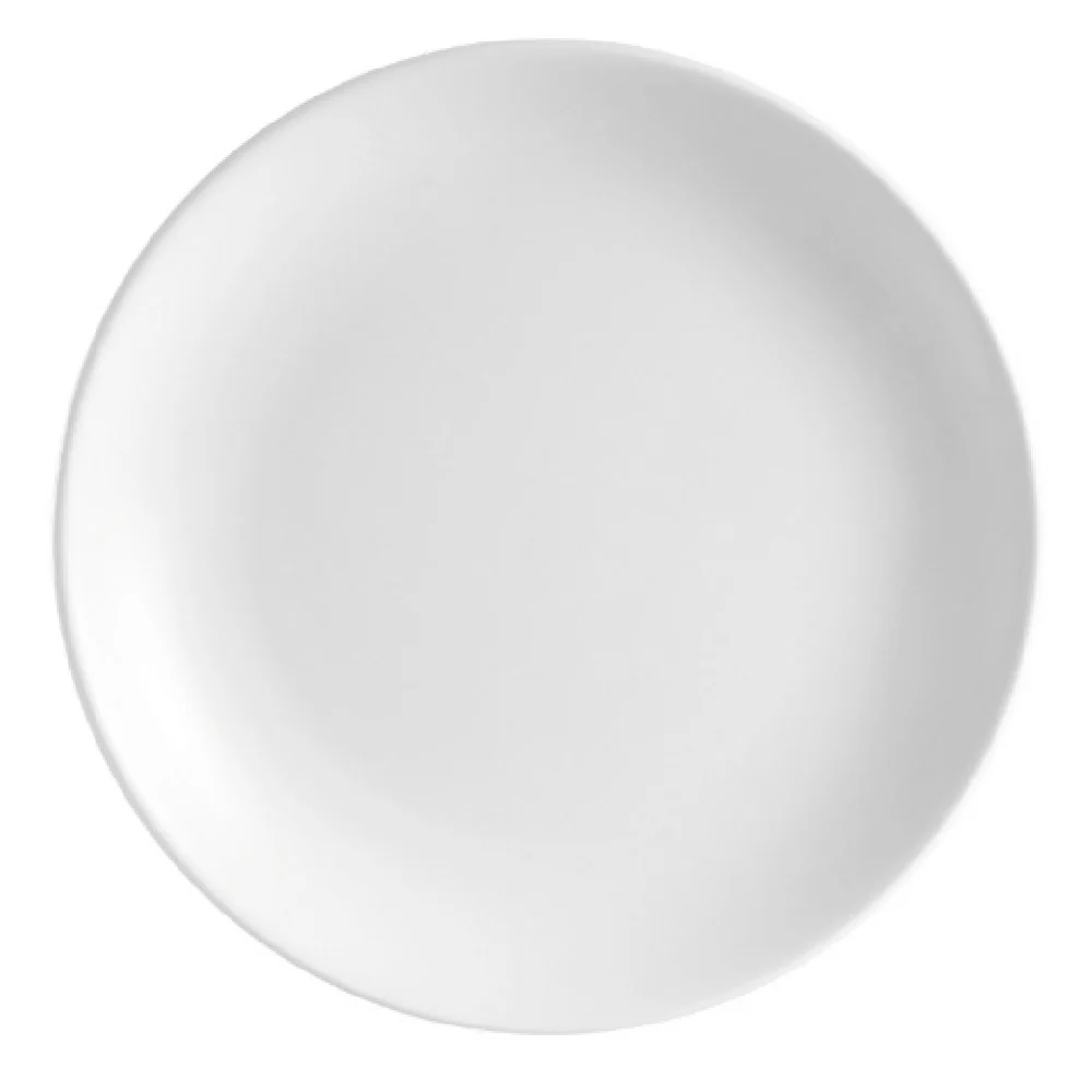 CAC China COP-21 12 Inch Coupe Plate Porcelain Super White Case CAC China COP-21 12 Inch Coupe Plate Porcelain Super White Case