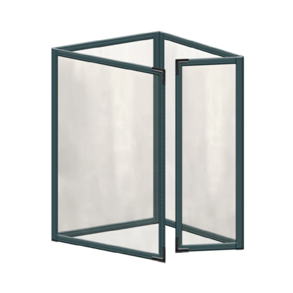 Risch TETQ 5.5X8.5 5-1/2 Inch Deluxe Clear Sewn Menu Cover Vinyl Quad Fold
