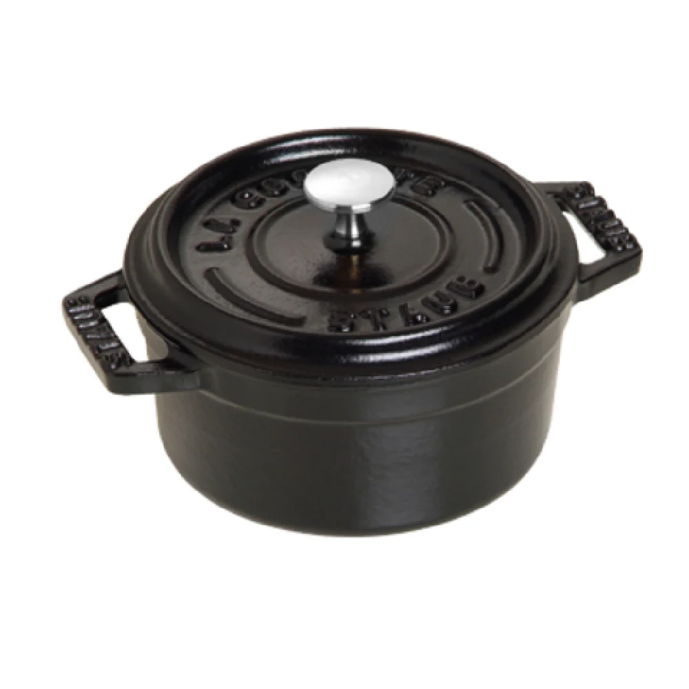 Zwilling 19501025 0.25 Quart Mini Cocotte Round with Cover Cast Iron Black Matte