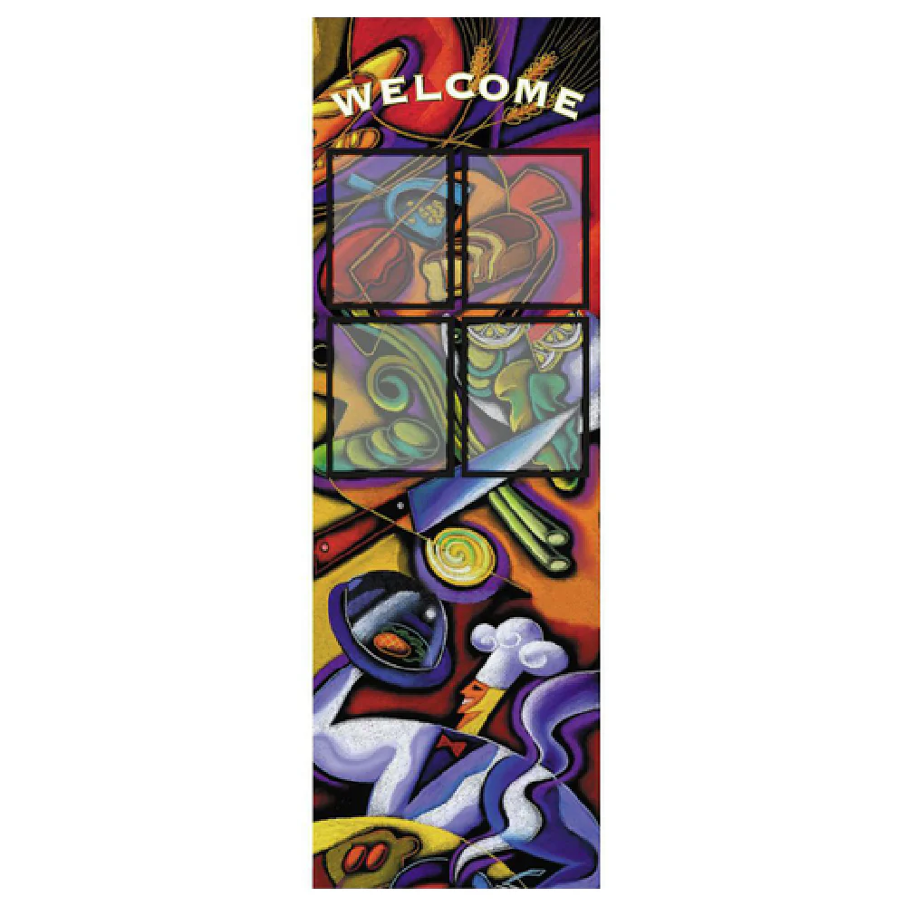 Hubert 75457 Menu Board 4-pocket Floor Stand