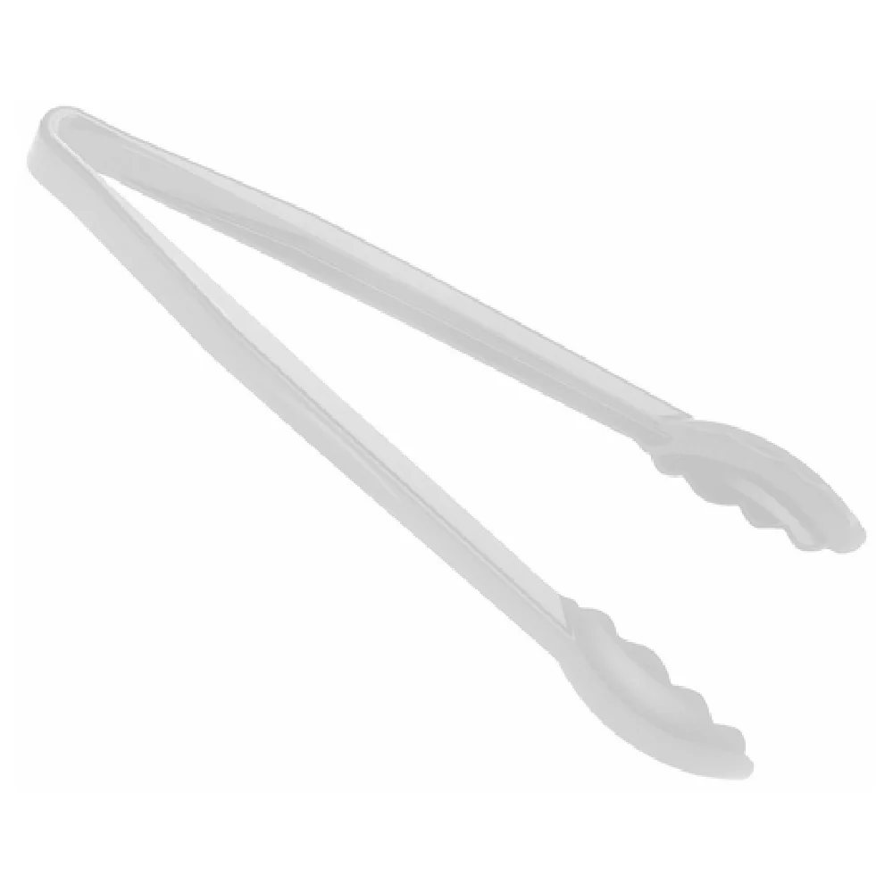Cambro 12TGS148 12 Inch Plastic Tongs Scallop Grip White Dishwasher Safe