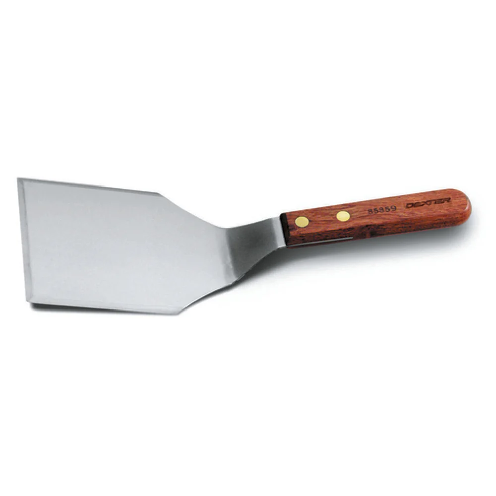 Dexter Russell 85859PCP 4 Inch Hamburger Turner with Offset Steel Blade Rosewood Handle Dexter Russell 85859PCP 4 Inch Hamburger Turner with Offset Steel Blade Rosewood Handle