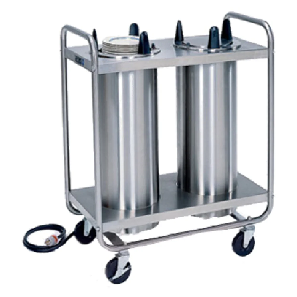 Alluserv OSPDH212 36 Inch Heated Mobile Open Style Plate Dispenser Stainless Steel with 2 Dispensers Alluserv OSPDH212 36 Inch Heated Mobile Open Style Plate Dispenser Stainless Steel with 2 Dispensers
