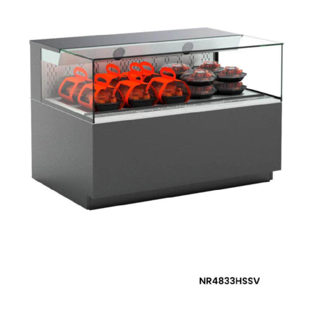 Structural Concepts NR4833HSSV 47-3/4 Inch Reveal Heated Self-Service Case Stainless Steel with Convection Heat and LED Lights Structural Concepts NR4833HSSV 47-3/4 Inch Reveal Heated Self-Service Case Stainless Steel with Convection Heat and LED Lights