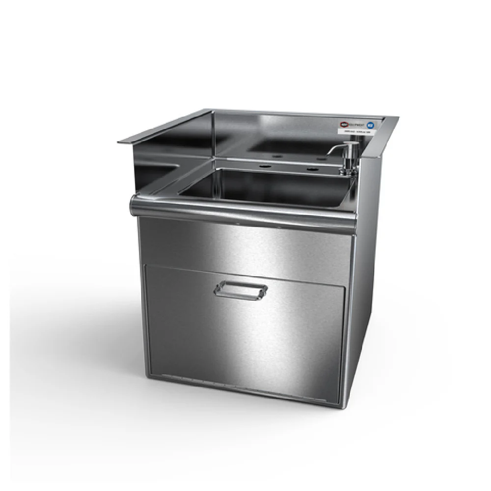 NBR Equipment DI-1-091106STD 16 Inch Drop-In Sink One Compartment Stainless Steel with Soap and Towel Dispensers NBR Equipment DI-1-091106STD 16 Inch Drop-In Sink One Compartment Stainless Steel with Soap and Towel Dispensers